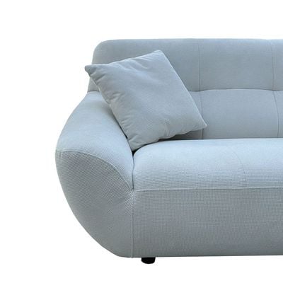 Artemio 5-Seater Sectional Fabric Corner Sofa - Milky White